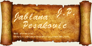 Jablana Pešaković vizit kartica